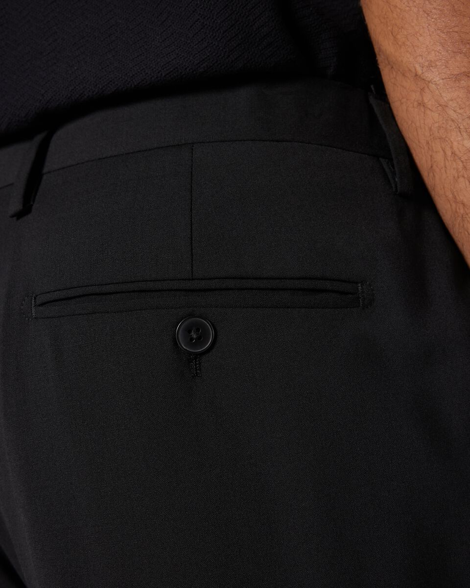 Wool Blend Regular Stretch Premium Tailored Pant, Black, hi-res